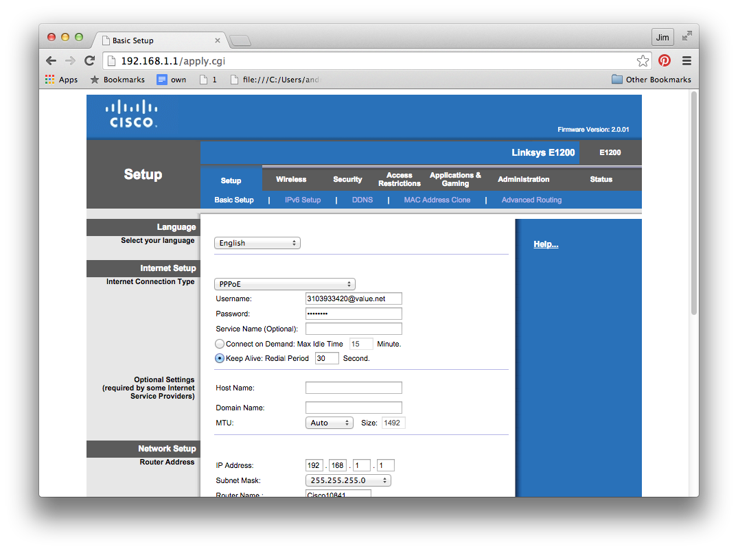 Linksys e1200 setup cd