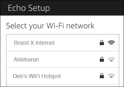 echo wifi selection